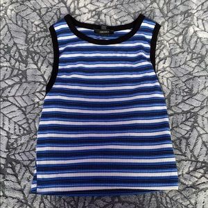 Blue striped tank top